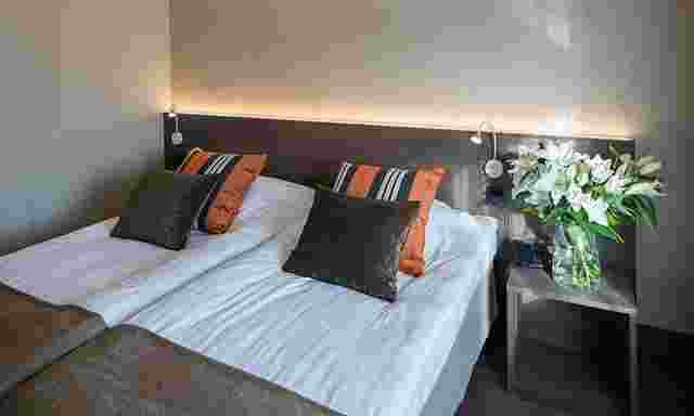 Stylishly renovated hotel rooms
