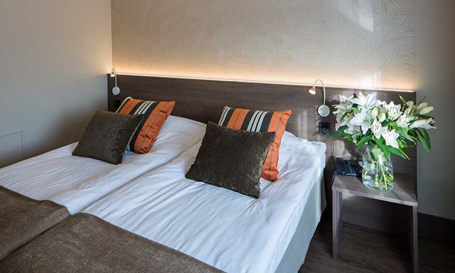 Stylishly renovated hotel rooms